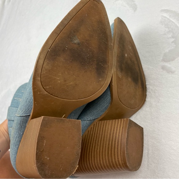 Denim Western Pointed Toe Boots - Picture 7 of 9